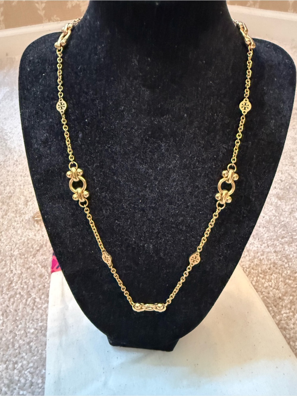 Tory Burch Gold-Tone Link Necklace - Women Jewelry
